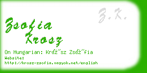 zsofia krosz business card